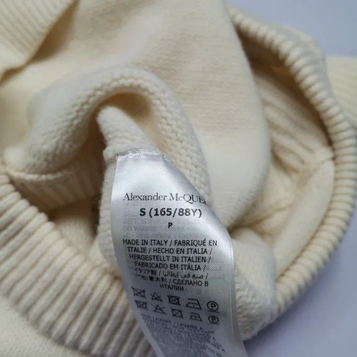 Alexander McQueen Alexander McQueen White Cropped Sweater 0079 Size S / US 4 / IT 40 - 7 Thumbnail