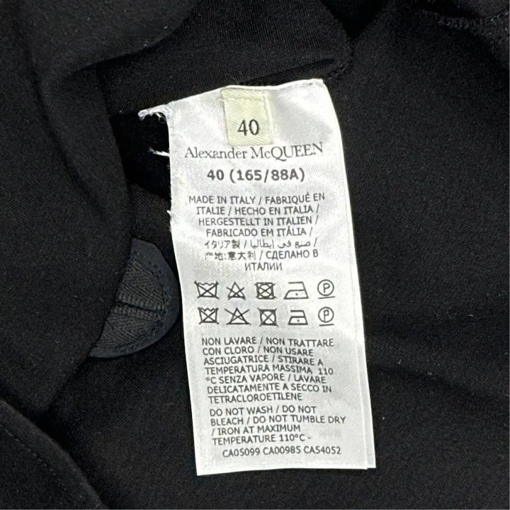 Alexander McQueen Alexander McQueen Black Long Sleeve Bodysuit 0079 Size M / US 6-8 / IT 42-44 - 3 Thumbnail