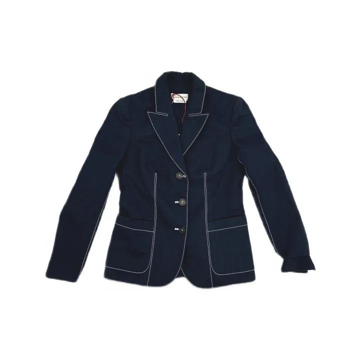 Alexander McQueen Alexander McQueen Tailored Blazer with Contrast Stitching 0079 Size M / US 6-8 / IT 42-44 - 2 Thumbnail