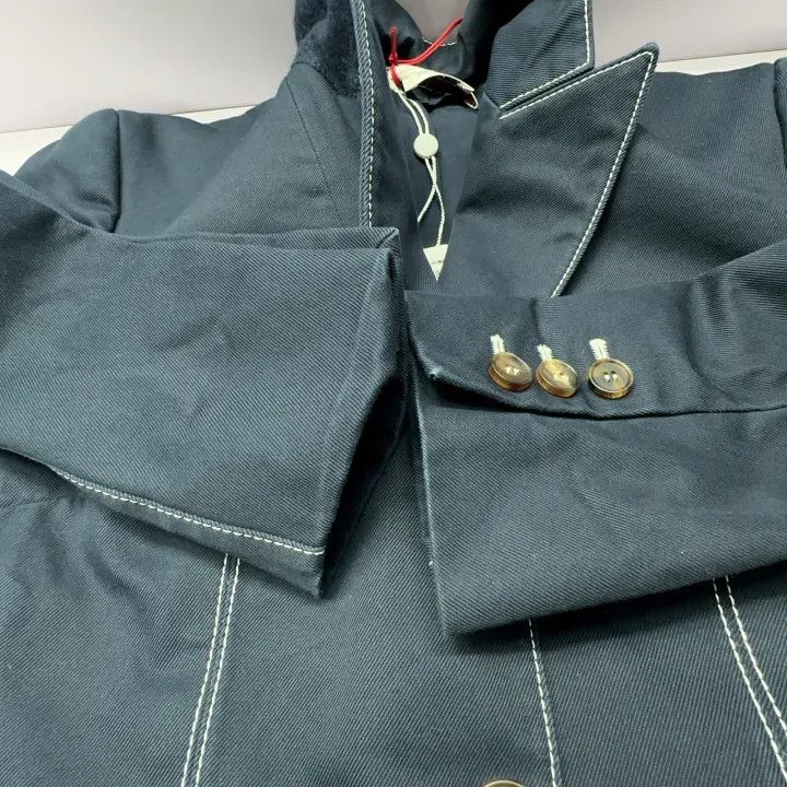 Alexander McQueen Alexander McQueen Tailored Blazer with Contrast Stitching 0079 Size M / US 6-8 / IT 42-44 - 9 Thumbnail