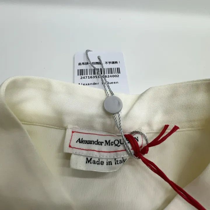 Alexander McQueen Alexander McQueen White Sleeveless Ruched Shirt 0079 Size S / US 4 / IT 40 - 3 Thumbnail