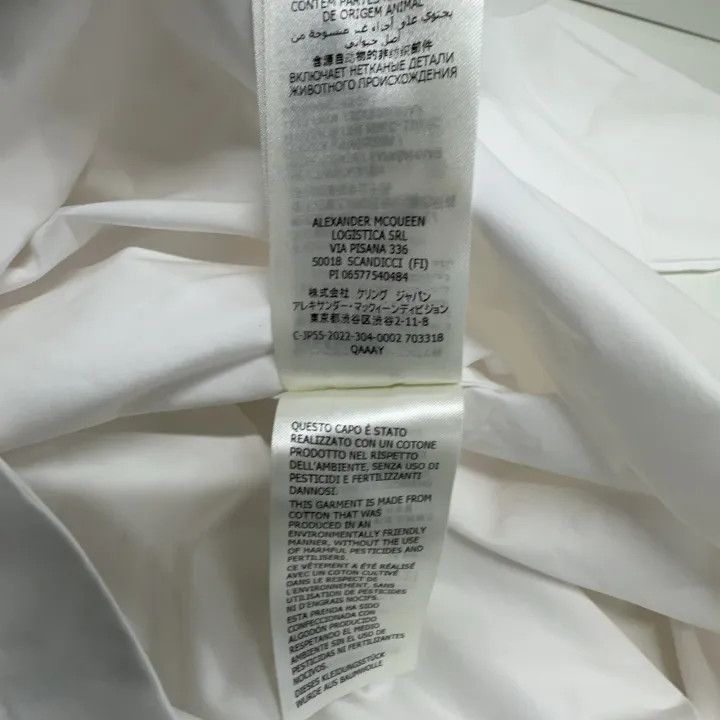 Alexander McQueen Alexander McQueen White Long Sleeve Dress 0079 Size M / US 6-8 / IT 42-44 - 5 Thumbnail