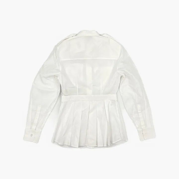 Alexander McQueen Alexander McQueen White Long Sleeve Blouse 0079 Size M / US 6-8 / IT 42-44 - 3 Thumbnail