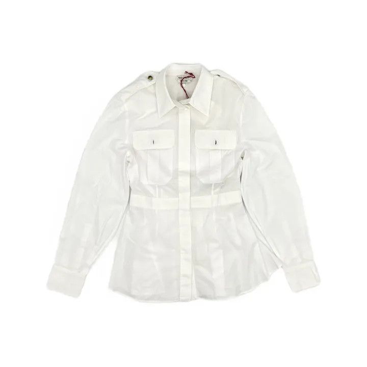 Alexander McQueen Alexander McQueen White Long Sleeve Blouse 0079 Size M / US 6-8 / IT 42-44 - 2 Thumbnail