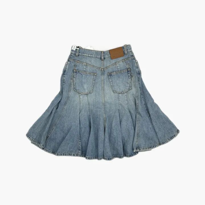 Alexander McQueen Alexander McQueen SS22 Blue Denim Skirt 0079 Size 42" / US 20 - 3 Thumbnail