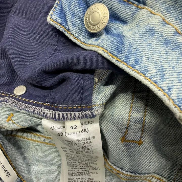 Alexander McQueen Alexander McQueen SS22 Blue Denim Skirt 0079 Size 42" / US 20 - 4 Thumbnail