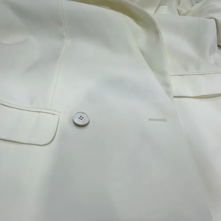 Alexander McQueen Alexander McQueen White Double-Breasted Wool Blazer 0079 Size L / US 10 / IT 46 - 10 Thumbnail