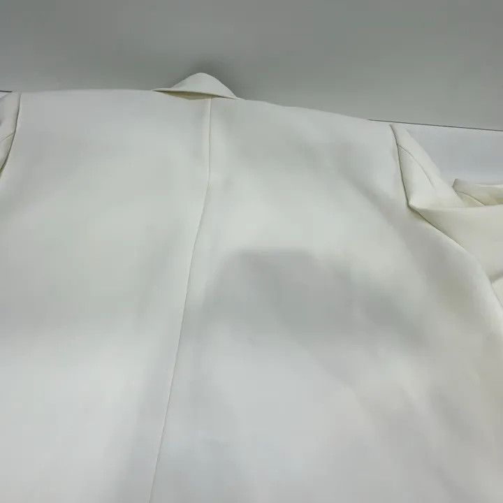 Alexander McQueen Alexander McQueen White Double-Breasted Wool Blazer 0079 Size L / US 10 / IT 46 - 11 Thumbnail