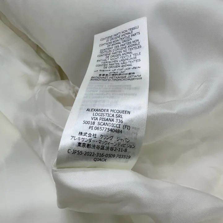 Alexander McQueen Alexander McQueen White Double-Breasted Wool Blazer 0079 Size L / US 10 / IT 46 - 7 Thumbnail