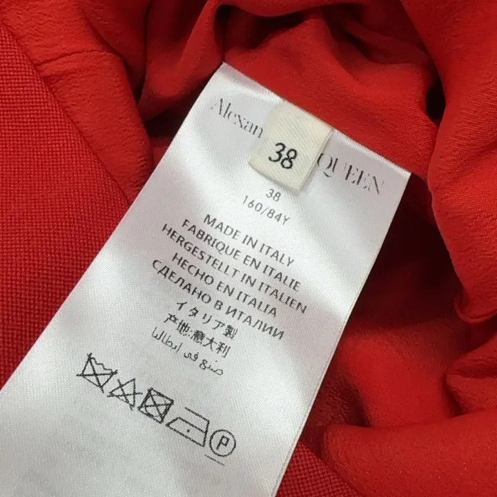 Alexander McQueen Alexander McQueen Red A-Line Dress for Women 0079 Size S / US 4 / IT 40 - 5 Thumbnail