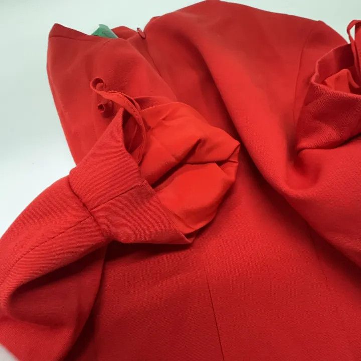 Alexander McQueen Alexander McQueen Red A-Line Dress for Women 0079 Size S / US 4 / IT 40 - 7 Thumbnail