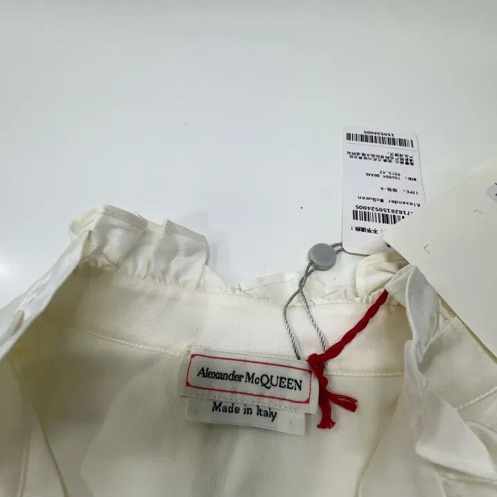 Alexander McQueen Alexander McQueen Women's Ruffled Long Sleeve Shirt 0079 Size L / US 10 / IT 46 - 7 Thumbnail