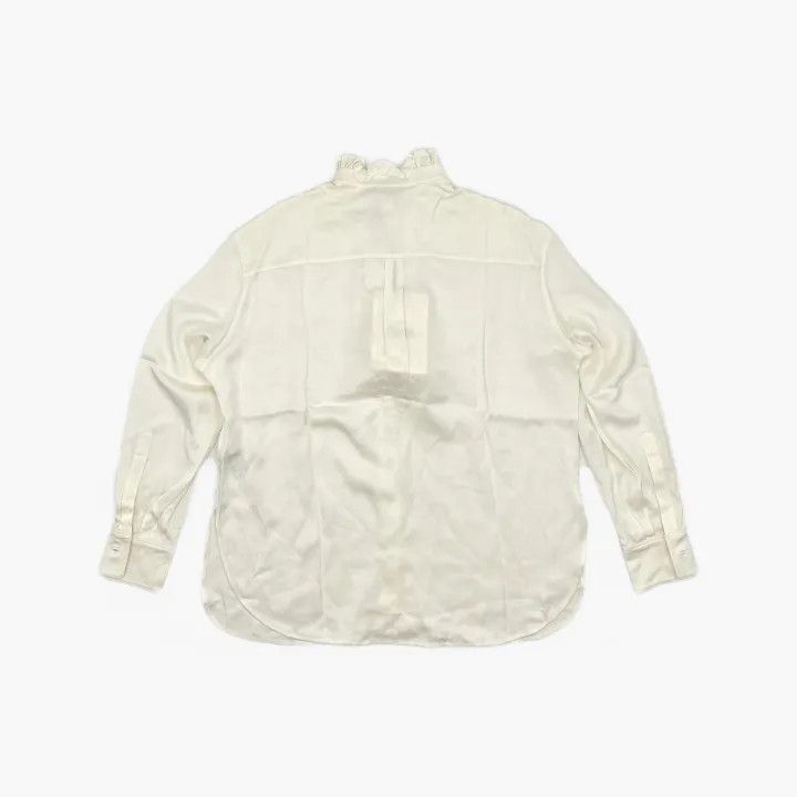 Alexander McQueen Alexander McQueen Women's Ruffled Long Sleeve Shirt 0079 Size L / US 10 / IT 46 - 3 Thumbnail