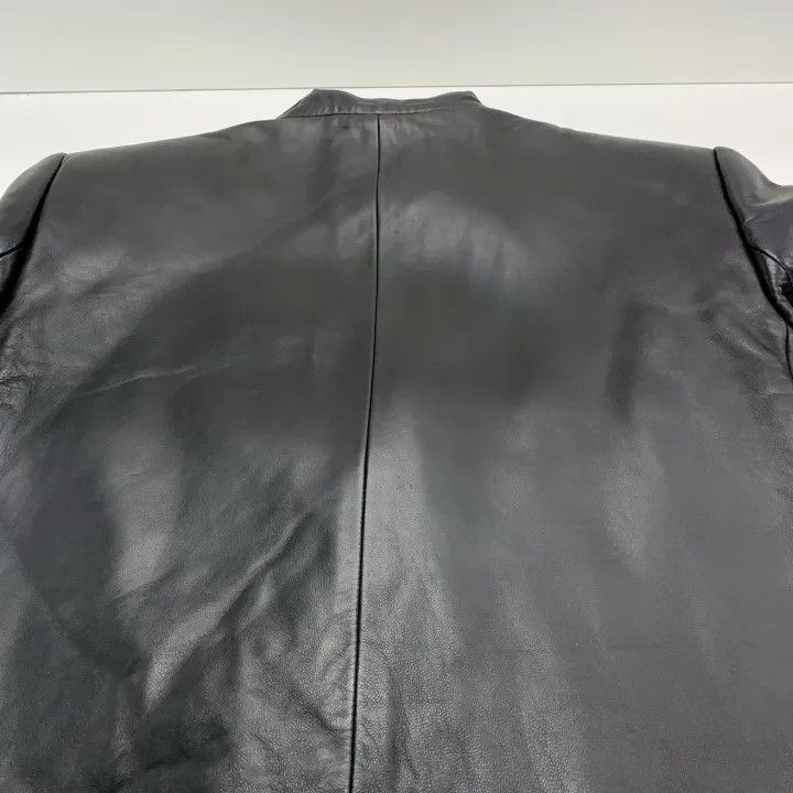 Alexander McQueen Alexander McQueen Black Double-Breasted Leather Blazer 0079 Size M / US 6-8 / IT 42-44 - 12 Thumbnail