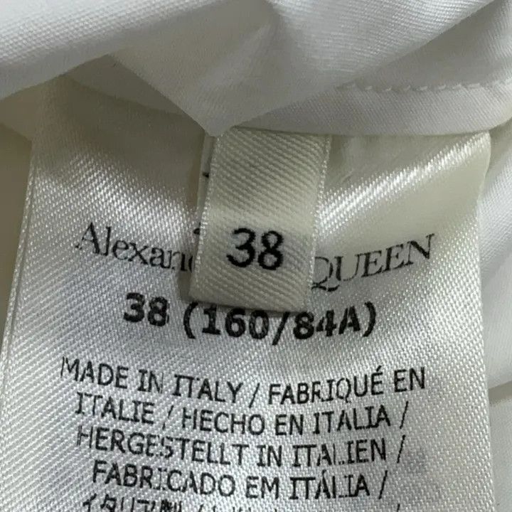 Alexander McQueen Alexander McQueen White Cotton Button-Up Shirt 0079 Size M / US 6-8 / IT 42-44 - 4 Thumbnail