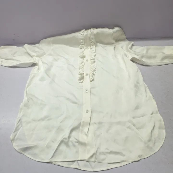 Alexander McQueen Alexander McQueen White Ruffled Long Sleeve Shirt 0079 Size M / US 6-8 / IT 42-44 - 11 Thumbnail