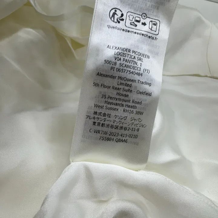 Alexander McQueen Alexander McQueen White Long Sleeve Button-Up Shirt 0079 Size M / US 6-8 / IT 42-44 - 5 Thumbnail