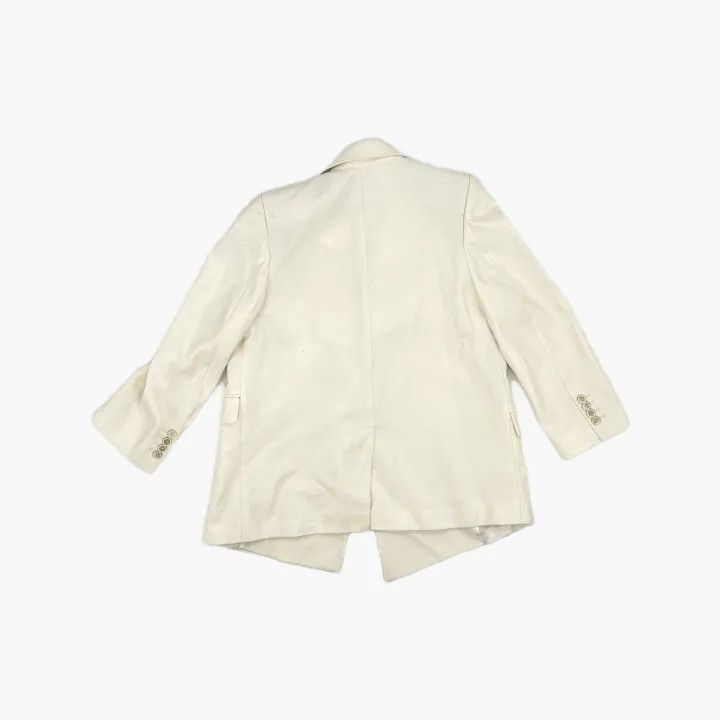 Alexander McQueen Alexander McQueen White Double-Breasted Wool Blazer 0079 Size M / US 6-8 / IT 42-44 - 3 Thumbnail