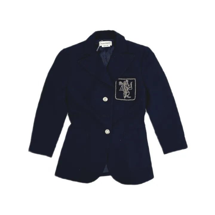 Alexander McQueen Alexander McQueen FW21 Logo Embellished Blazer 0079 Size M / US 6-8 / IT 42-44 - 2 Thumbnail