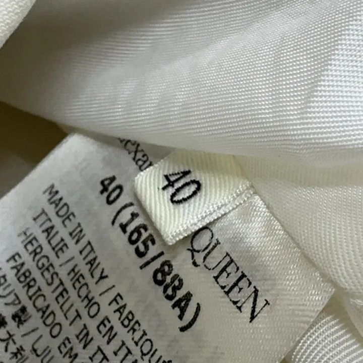 Alexander McQueen Alexander McQueen White Wool Double-Breasted Blazer 0079 Size M / US 6-8 / IT 42-44 - 4 Thumbnail