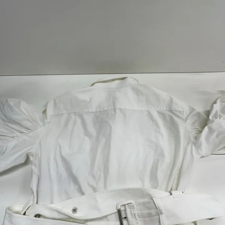 Alexander McQueen Alexander McQueen White Long Sleeve Dress 0079 Size S / US 4 / IT 40 - 16 Thumbnail