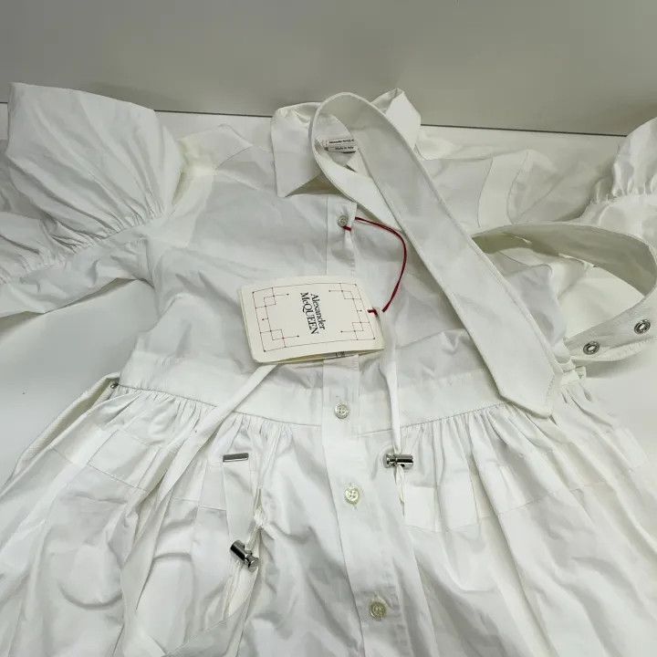 Alexander McQueen Alexander McQueen White Long Sleeve Dress 0079 Size S / US 4 / IT 40 - 12 Thumbnail