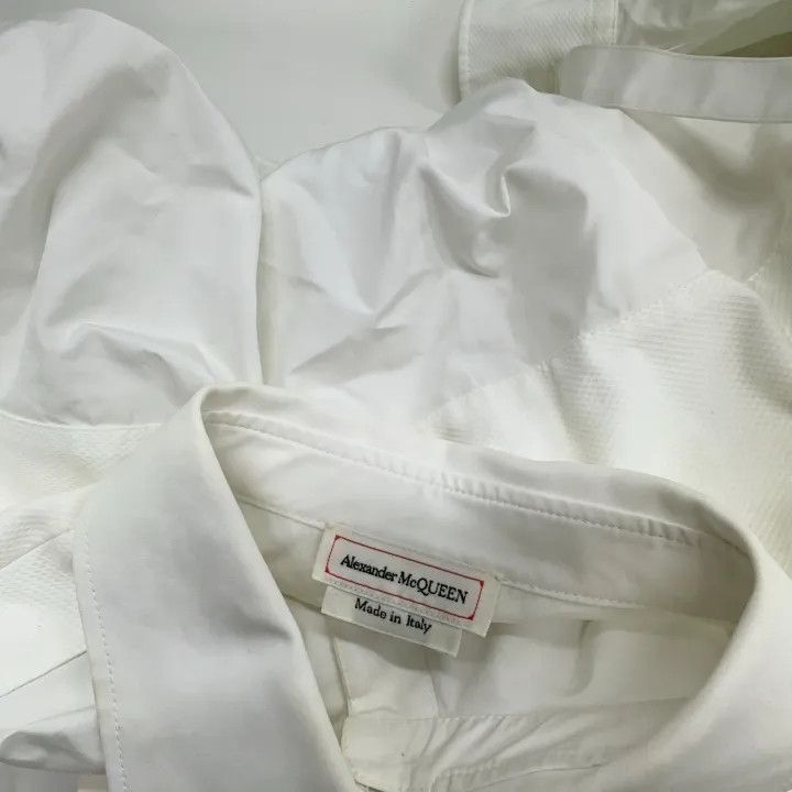 Alexander McQueen Alexander McQueen White Long Sleeve Dress 0079 Size S / US 4 / IT 40 - 5 Thumbnail