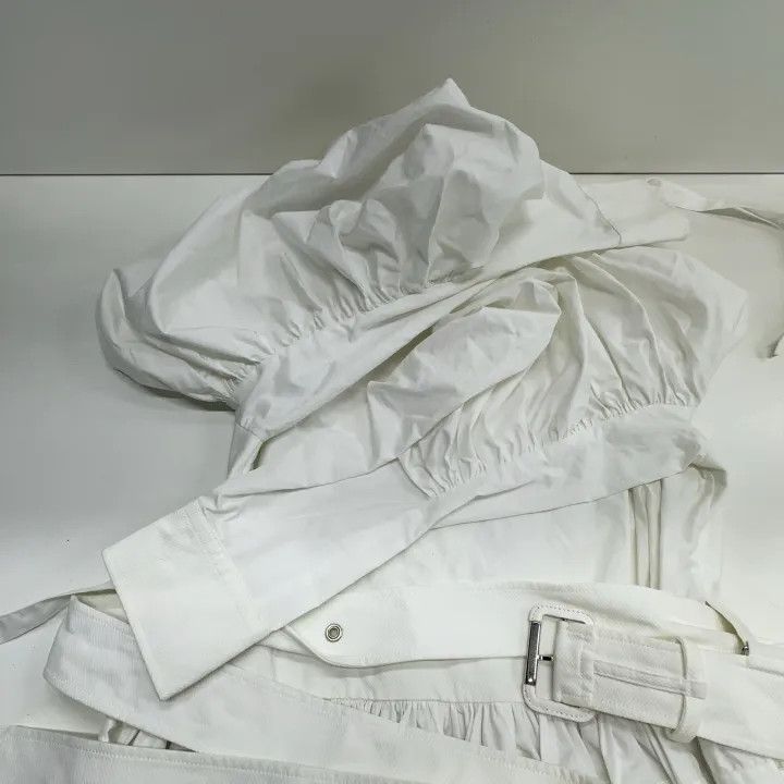 Alexander McQueen Alexander McQueen White Long Sleeve Dress 0079 Size S / US 4 / IT 40 - 17 Thumbnail