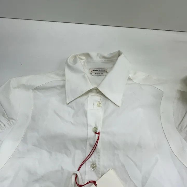Alexander McQueen Alexander McQueen White Long Sleeve Dress 0079 Size S / US 4 / IT 40 - 9 Thumbnail
