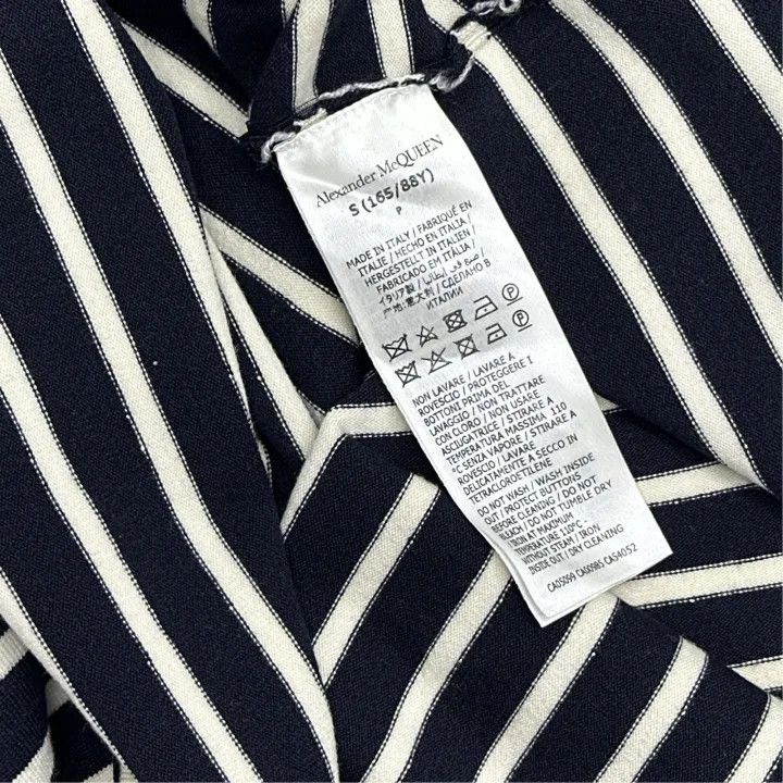 Alexander McQueen Alexander McQueen Striped Knit Long Sleeve Dress 0079 Size S / US 4 / IT 40 - 4 Thumbnail