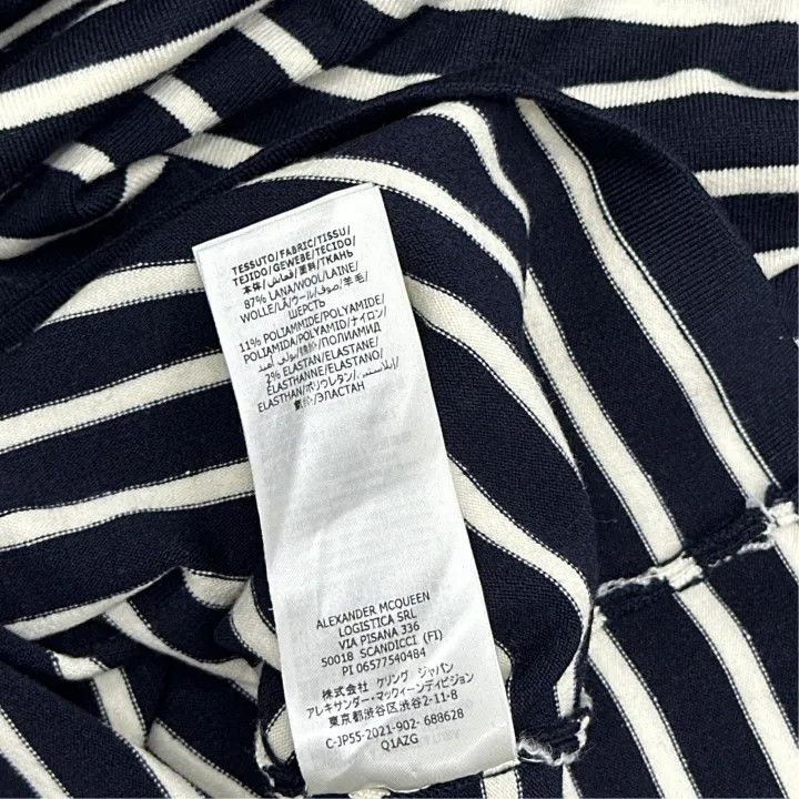Alexander McQueen Alexander McQueen Striped Knit Long Sleeve Dress 0079 Size S / US 4 / IT 40 - 3 Thumbnail
