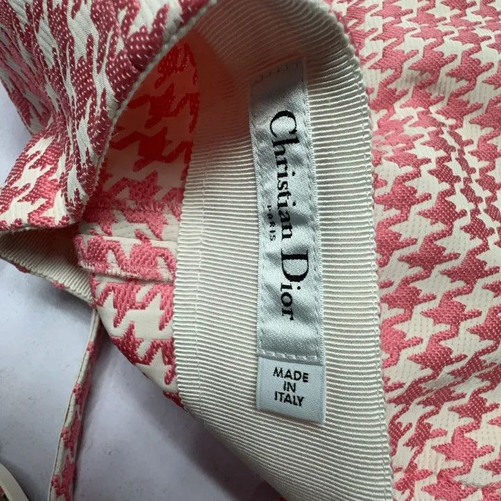 Dior Dior SS22 Pink Houndstooth Casual Shorts 0079 Size 22" - 5 Thumbnail