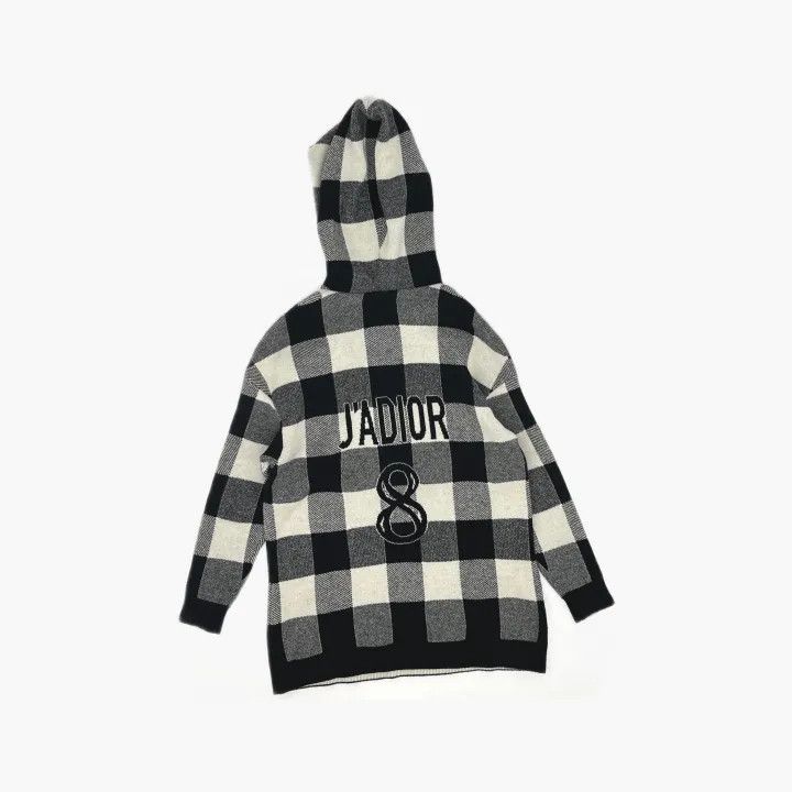 Dior Dior Black and White Check Hooded Knit Sweater 0079 Size XS / US 0-2 / IT 36-38 - 3 Thumbnail