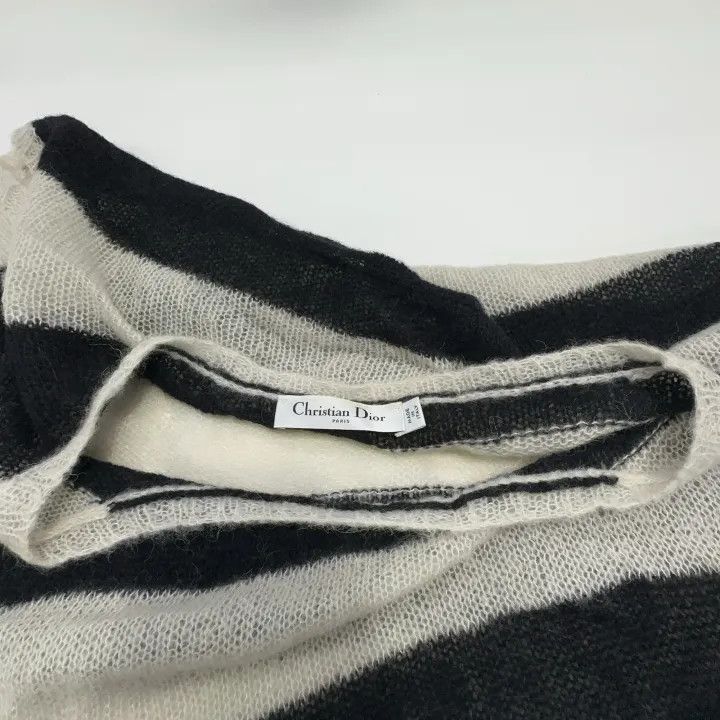 Dior Dior Striped Asymmetrical Loose Short Sleeve Sweater 0079 Size XS / US 0-2 / IT 36-38 - 7 Thumbnail