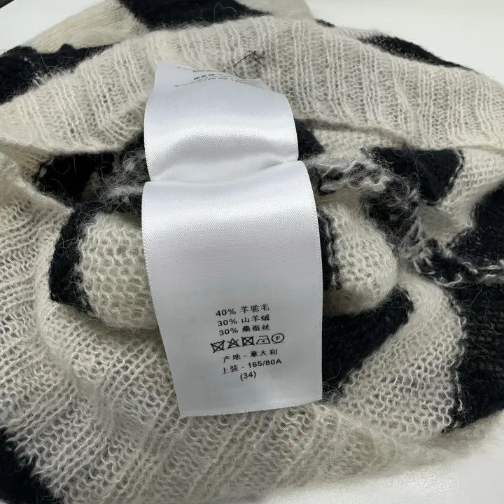 Dior Dior Striped Asymmetrical Loose Short Sleeve Sweater 0079 Size XS / US 0-2 / IT 36-38 - 6 Thumbnail