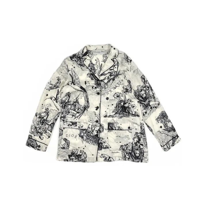 Dior Dior Zodiac Print Silk Pajama Top 0079 Size XS / US 0-2 / IT 36-38 - 2 Thumbnail