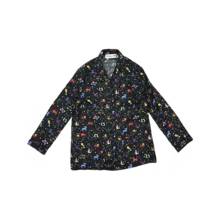 Dior Dior Black Long Sleeve Zodiac Print Shirt 0079 Size S / US 4 / IT 40 - 2 Thumbnail