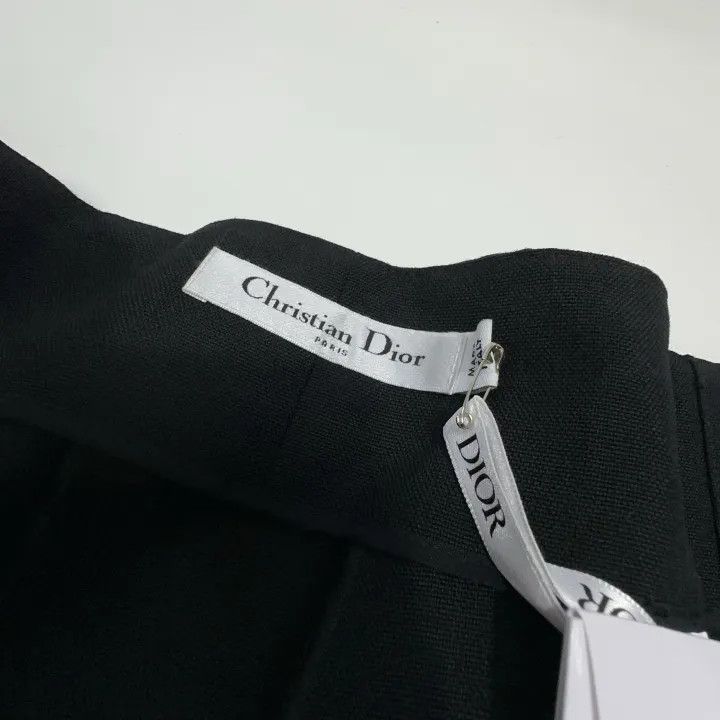 Dior Dior SS23 Black Wrinkled Midi Skirt 0079 Size 22" - 7 Thumbnail