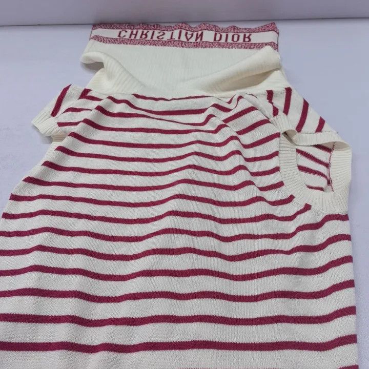 Dior Dior Striped Embroidered Sleeveless Knit Top 0079 Size XS / US 0-2 / IT 36-38 - 4 Thumbnail