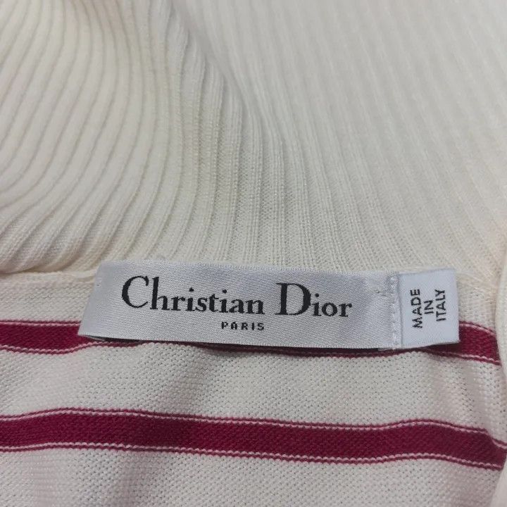 Dior Dior Striped Embroidered Sleeveless Knit Top 0079 Size XS / US 0-2 / IT 36-38 - 2 Thumbnail