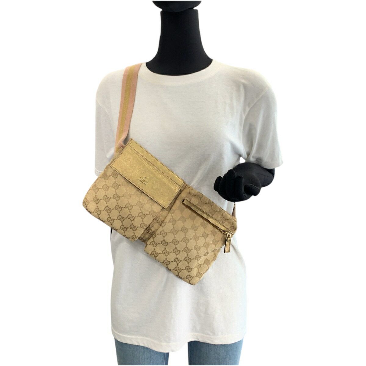 Gucci Gucci Gucci Sherry Line GG Canvas Waist Bag Canvas Belt Bag 28566 Size ONE SIZE - 7 Thumbnail