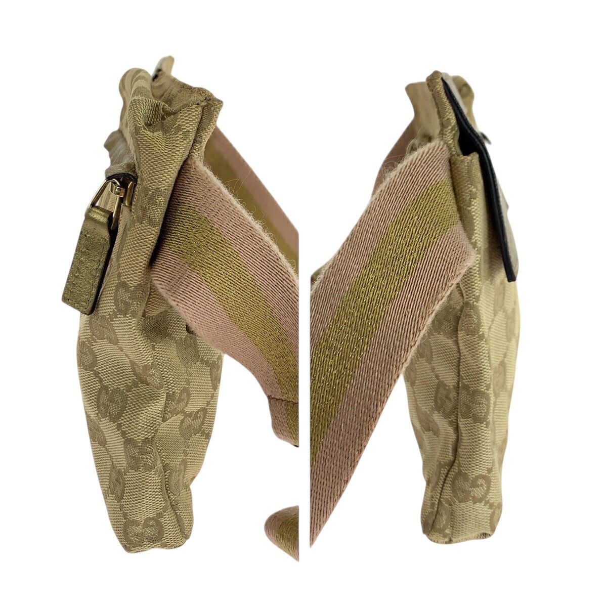 Gucci Gucci Gucci Sherry Line GG Canvas Waist Bag Canvas Belt Bag 28566 Size ONE SIZE - 8 Thumbnail