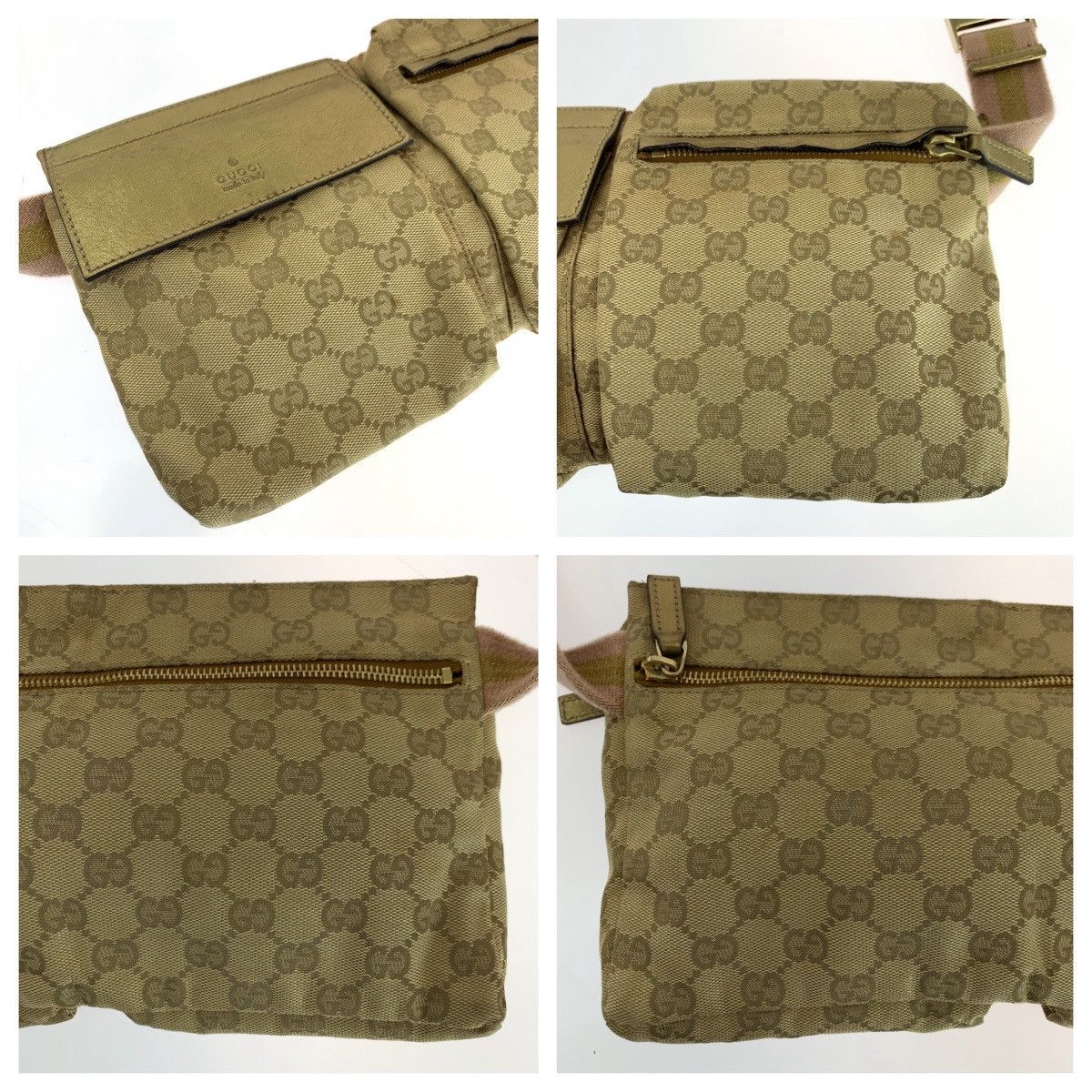 Gucci Gucci Gucci Sherry Line GG Canvas Waist Bag Canvas Belt Bag 28566 Size ONE SIZE - 5 Thumbnail