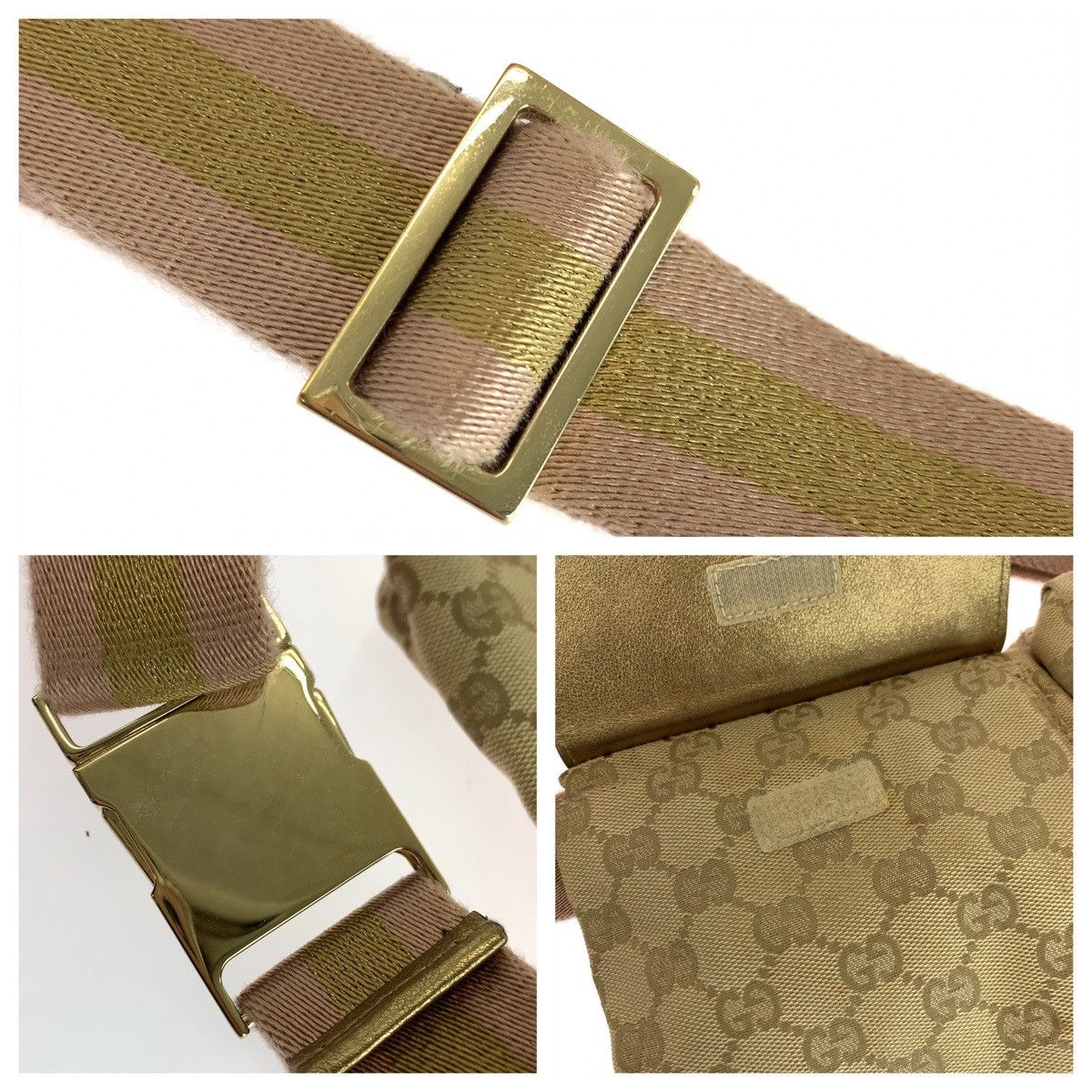 Gucci Gucci Gucci Sherry Line GG Canvas Waist Bag Canvas Belt Bag 28566 Size ONE SIZE - 6 Thumbnail