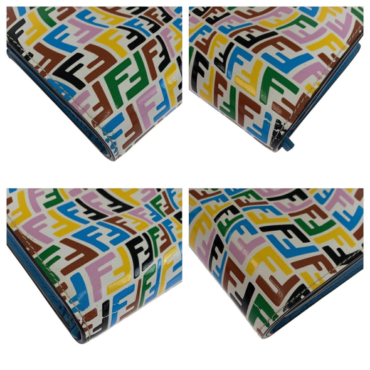 Fendi Fendi Fendi F1EXO/MLC+CYBER-BLUE+O Calf Compact Wallet Leather Short Wallet 8M0420 AGKS Size ONE SIZE - 4 Thumbnail