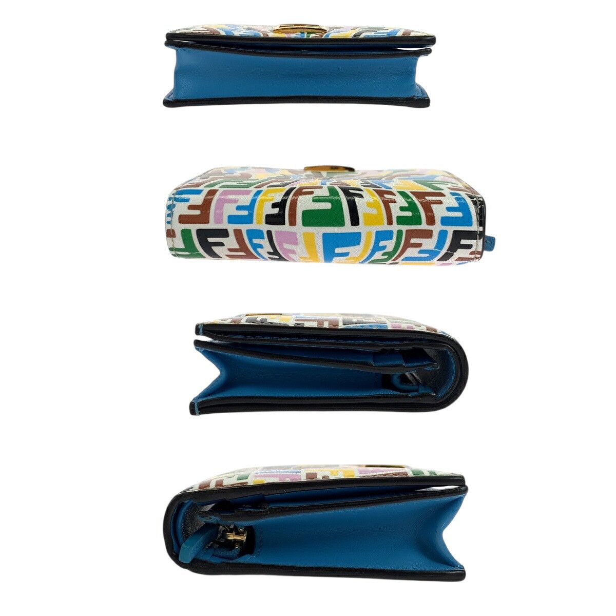 Fendi Fendi Fendi F1EXO/MLC+CYBER-BLUE+O Calf Compact Wallet Leather Short Wallet 8M0420 AGKS Size ONE SIZE - 8 Thumbnail
