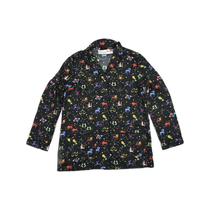 Dior Dior Long Sleeve Zodiac Pattern Shirt 0079 Size XS / US 0-2 / IT 36-38 - 2 Thumbnail