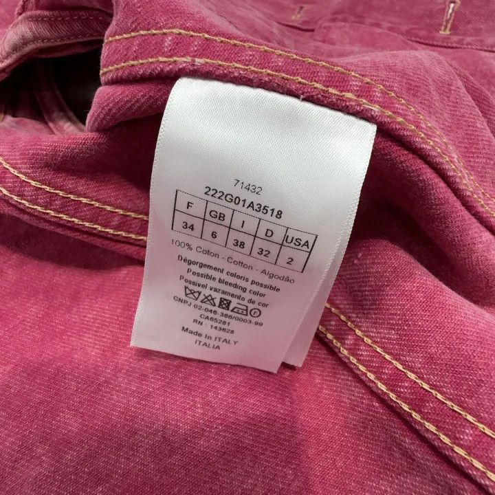 Dior Dior SS22 Pink Sleeveless Denim Jacket 0079 Size S / US 4 / IT 40 - 4 Thumbnail
