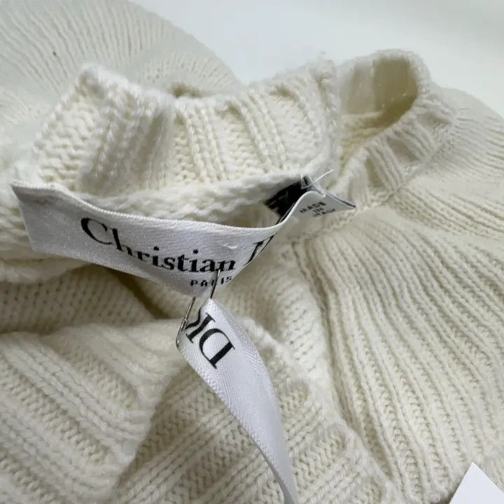 Dior Dior Logo Ruffled Short Sleeve Knit Top 0079 Size S / US 4 / IT 40 - 7 Thumbnail