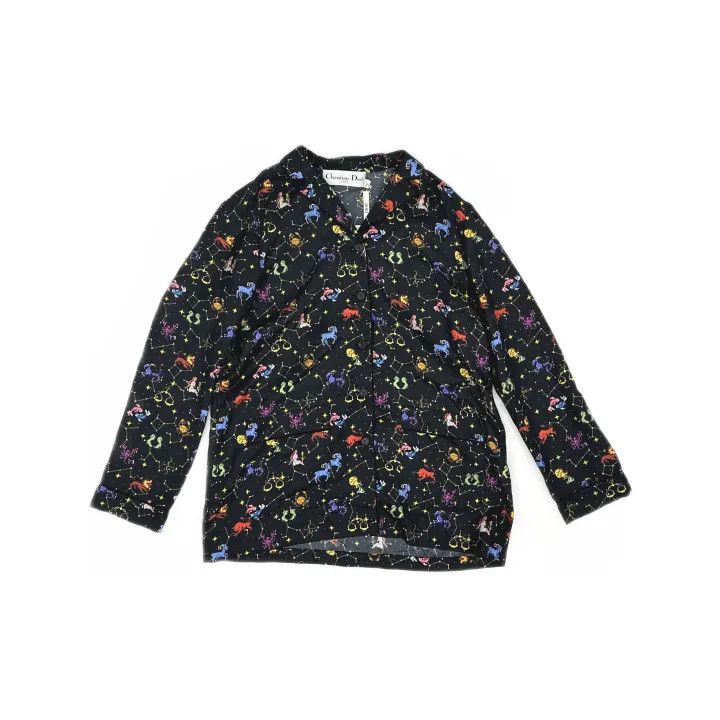 Dior Dior Black Zodiac Pattern Long Sleeve Shirt 0079 Size S / US 4 / IT 40 - 2 Thumbnail
